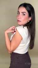 Load image into Gallery viewer, High Neck Stretchy Top - Beige
