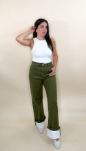 Load image into Gallery viewer, Olive Folded Jeans
